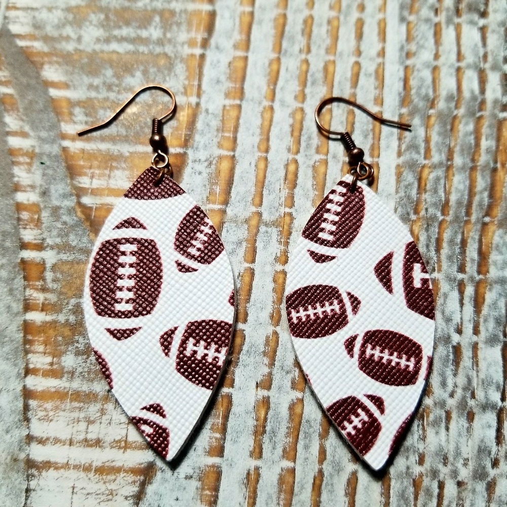 Handmade leather earrings